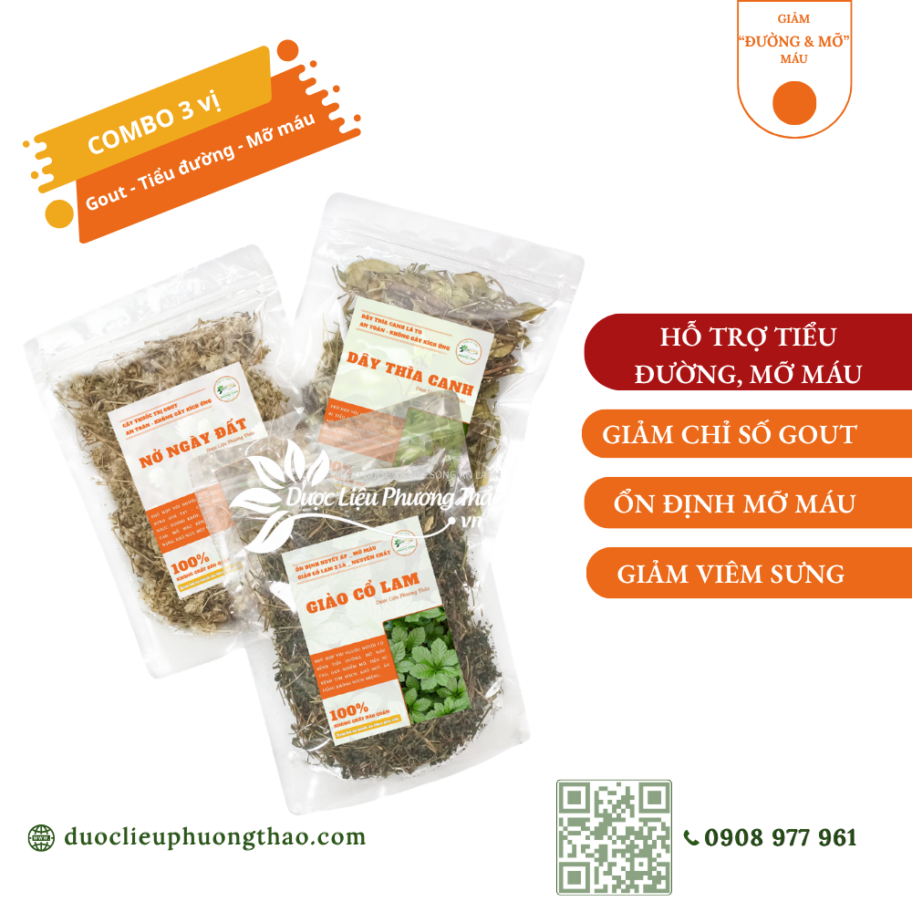 Combo hỗ trợ đường huyết, mỡ máu 20 ngày