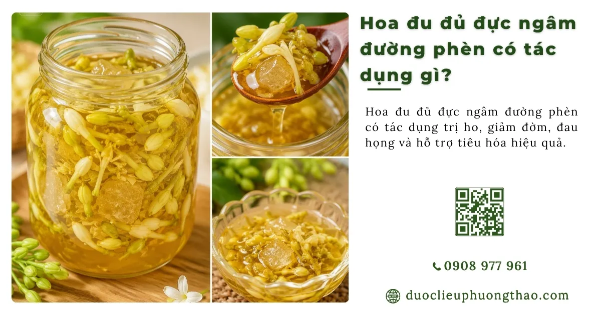 hoa đu đủ đực ngâm đường phèn