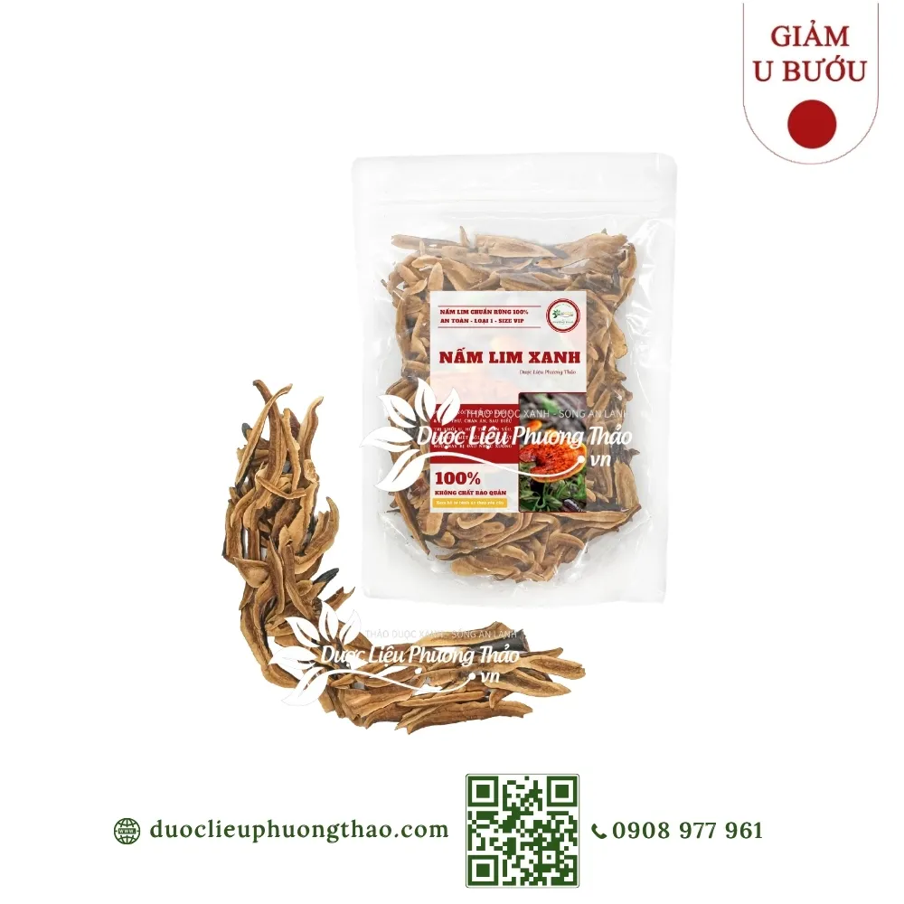 Nấm lim xanh xắt lát (Nấm trường thọ, nấm vạn tiên nhung)